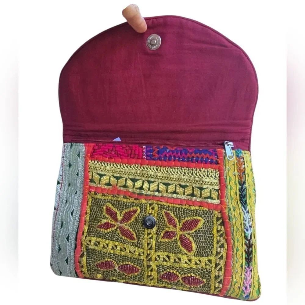 Colorful Embroidered Clutch - Picture 5 of 13